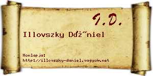 Illovszky Dániel névjegykártya